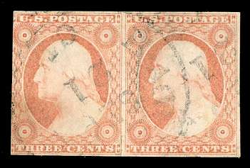 US Stamps Values Scott #39: 90c 1860 Washington