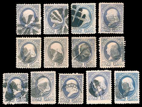 US Stamps Values Scott # 201 - 1880 30c Hamilton Special Printing