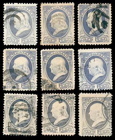 US Stamps Values Scott # 201 - 1880 30c Hamilton Special Printing