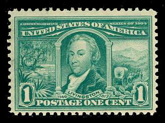 US Sc#326 1904 5c Louisiana Purchase F-VF Centered Used with