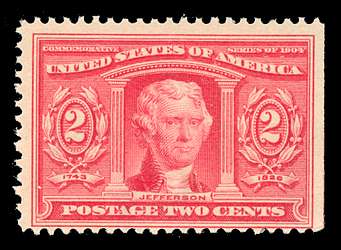 US Stamp Prices Scott Catalog 323 - 1c 1904 Louisiana Purchase