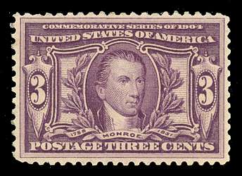 US Stamps Value Scott Catalogue 325 - 1904 3c Louisiana Purchase