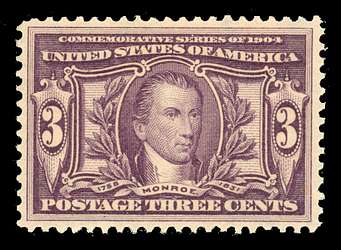 TRAVELSTAMPS: 1904 US Stamps Scott # 326, mint, MOGH(R), McKinley, 5 cents